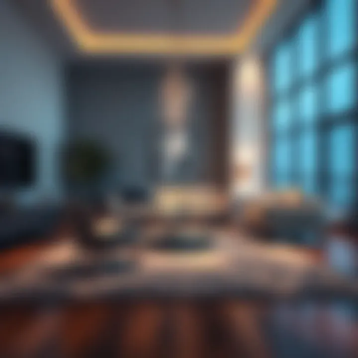 Stylish Integration of a Square Rug Elegant living room featuring a 36 x 36 square rug