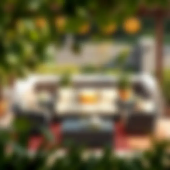 Stylish Seating Arrangement for Outdoor Spaces Stylish arrangement of patio seating