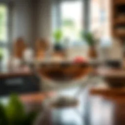 Innovative design of the adjustable colander showcasing its unique features