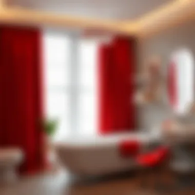 Notable Exploring the Aesthetic and Functional Aspects of Red Bathroom Window Curtains