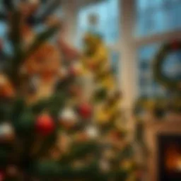 Elegant Christmas tree adorned with delicate ornaments