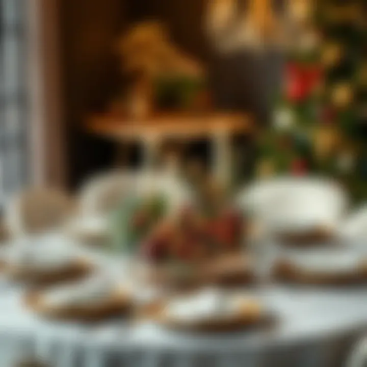 A Festive Table Setting for the Holidays Charming holiday table setting with natural elements