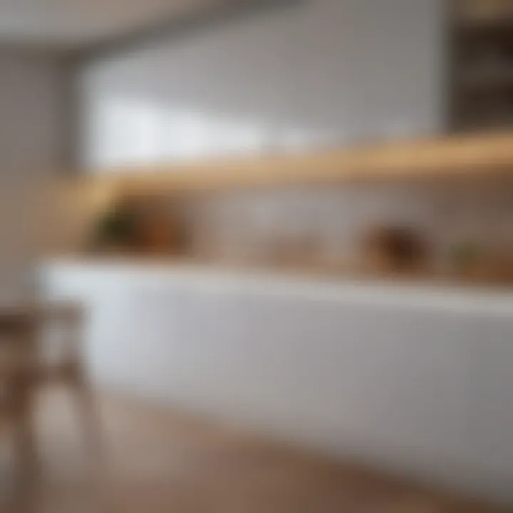 Installation process of multi-color LED strip lights under kitchen cabinets
