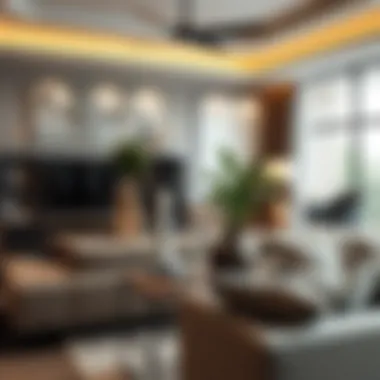 Harmonizing Spaces: Interior Design Merging Styles A stylish living room showcasing a harmonious blend of shoe-inspired decor and modern couch designs.