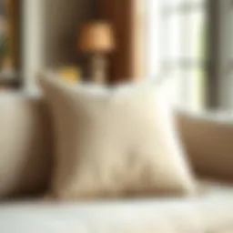 Elegant 12 x 18 throw pillow on a stylish couch