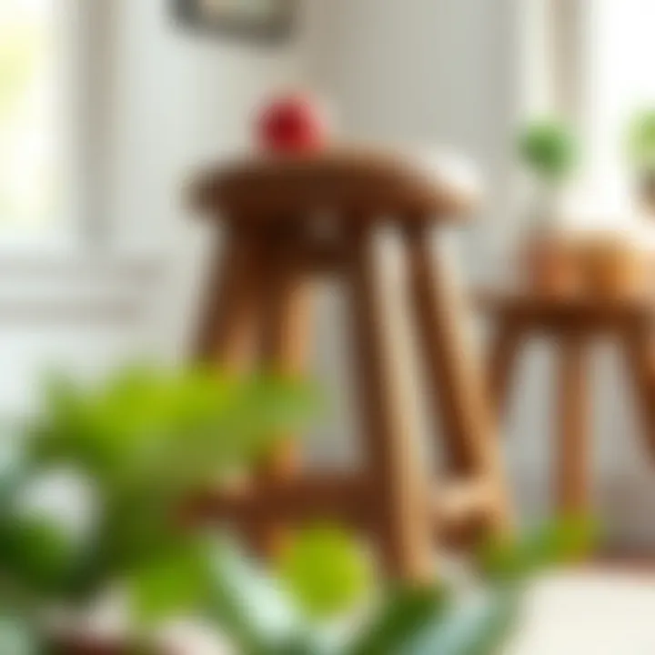 DIY personalized wooden stool with creative design elements