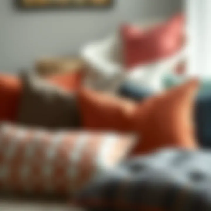 Diverse Fabric Choices for Throw Pillows A selection of 12 x 18 throw pillows in various fabrics