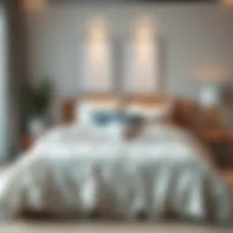 Luxurious duvet sheet set showcasing a contemporary bedroom aesthetic