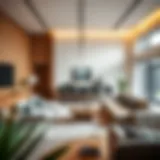 The Allure of Modern Living Spaces Contemporary living room with stylish furniture