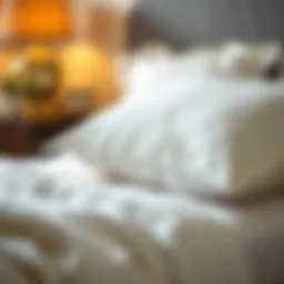 Luxurious texture of cotton sheets