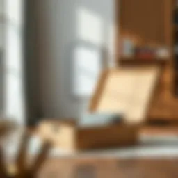 Elegant cardboard memory box designed for home decor