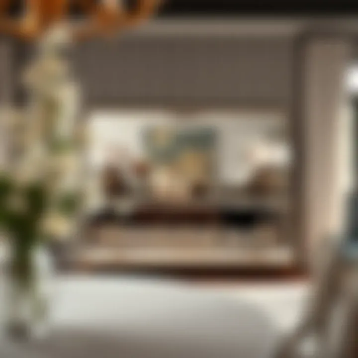 Mirrored Buffet in Traditional Decor Trendy decor showcasing a mirrored buffet harmonizing with traditional elements