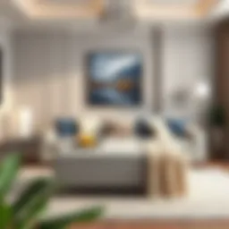 Elegant toy chest ottoman in a modern living room setting