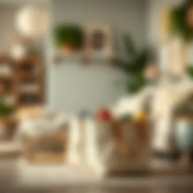 Tote containers utilized in a living space for efficient organization