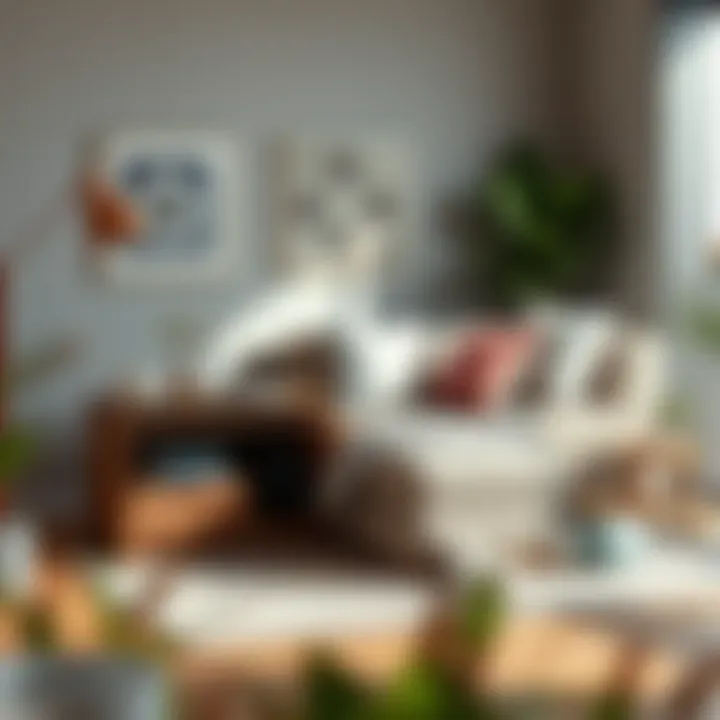 Portable sofa desk with multiple storage options and stylish accents