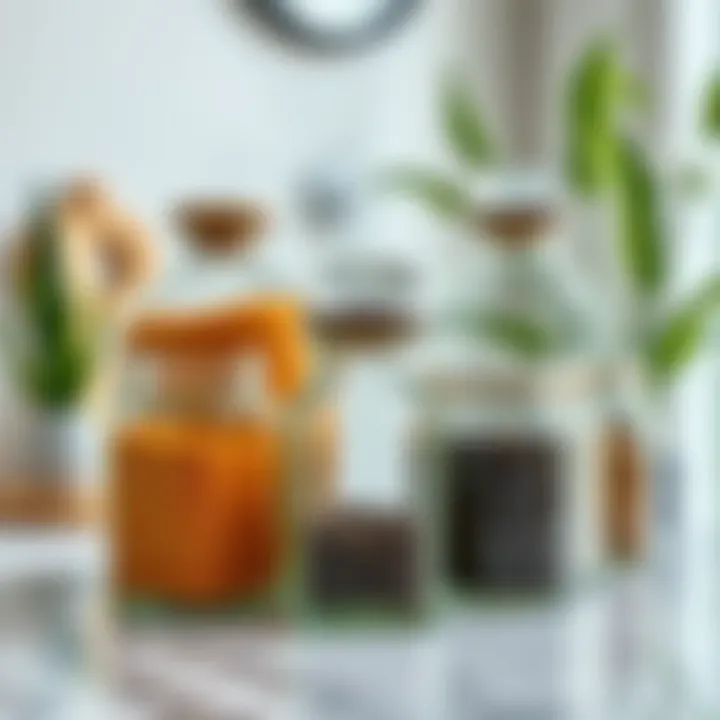 Glass Jars in Home Décor Stylish display of glass spice jars integrated into home décor