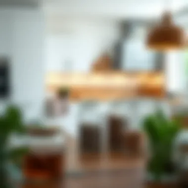 Minimalist Kitchen Design with Glass Jars Minimalist kitchen featuring 2oz glass spice jars in a modern design