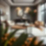 Elegant Nesting Tables Enhancing Modern Living Room Elegant two-piece nesting table set in a stylish living room