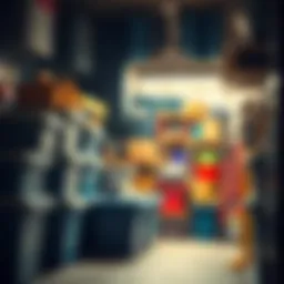 Organized garage with plastic bins