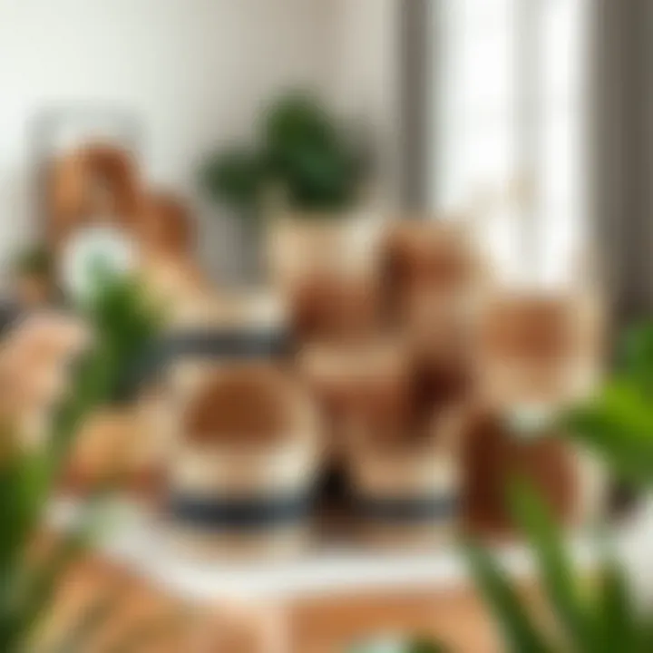 Eco-Friendly Extra Large Storage Baskets A collection of extra large storage baskets made from eco-friendly materials displayed in a modern interior.