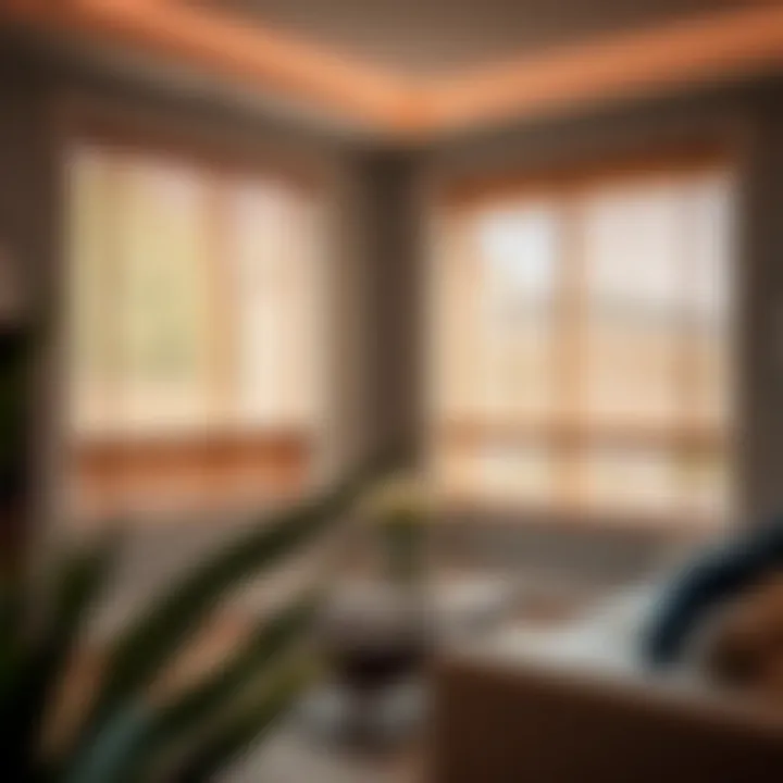 Elegant Faux Wood Blinds in Modern Interiors Elegant faux wood blinds enhancing a modern interior space