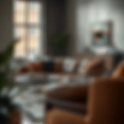 Stylish Integration of Leather Loveseat in Contemporary Space Elegant leather hide-a-bed loveseat in modern living room