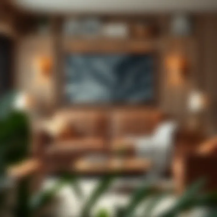 Creating Comfort and Aesthetic Appeal Luxurious leather hide-a-bed loveseat in a cozy setting