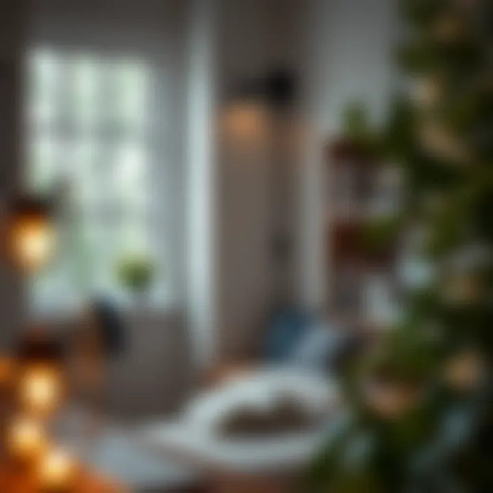 Cozy Reading Nook Featuring Stylish Sconce Stylish plug-in sconce enhancing a cozy reading nook