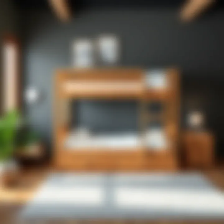 Modern wood bunk bed design blending with contemporary decor