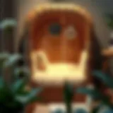 Sophisticated Wicker Cat Condo Design Elegant wicker cat condo with plush bedding