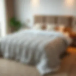 Luxurious king size thin quilt displayed on a bed