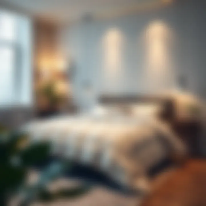 Stylish decor featuring king size thin quilt in a modern bedroom