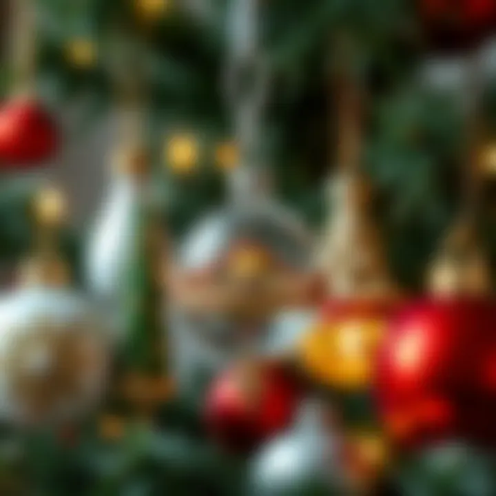 Diverse Designs of Mini Ornaments A collection of intricate mini Christmas tree ornaments showcasing various designs and materials.