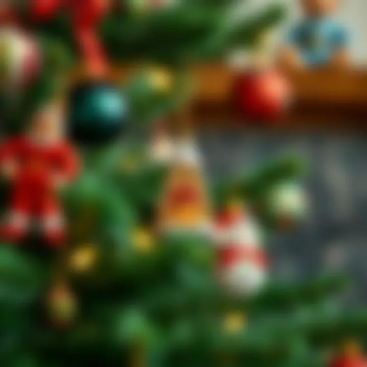 Cultural Inspirations in Ornament Design A beautifully decorated mini Christmas tree adorned with culturally inspired ornaments.