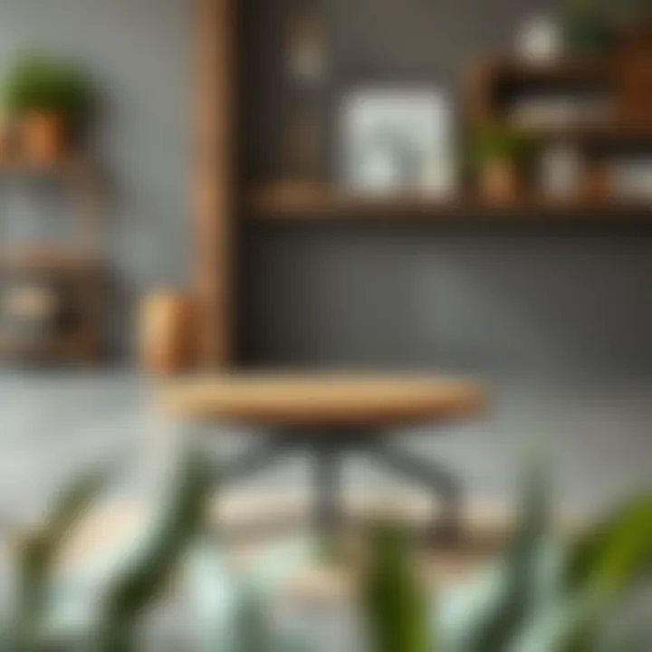 Sleek Industrial-Style Table Stylish industrial-style table combining metal and wood