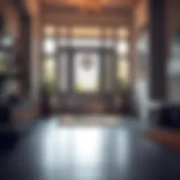 Elegant thin front door mat enhancing indoor entryway aesthetics