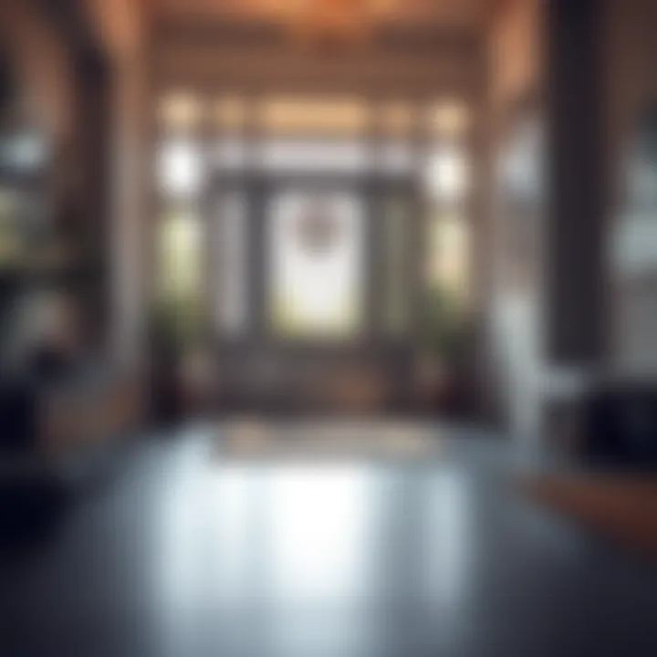 Elevating Indoor Aesthetics with Thin Mats Elegant thin front door mat enhancing indoor entryway aesthetics