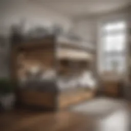 Stylish twin loft storage bed in a modern bedroom