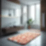 Elegant two-piece bathroom rug set in a modern bathroom setting