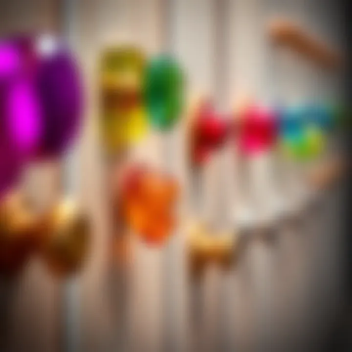 Colorful Glass Handles Colorful glass cupboard door handles showcasing artistic flair