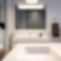 Elegant backsplashtless vanity top showcasing a sleek design