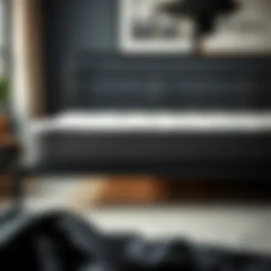 Comfortable full-sized mattress on a robust black metal bed frame