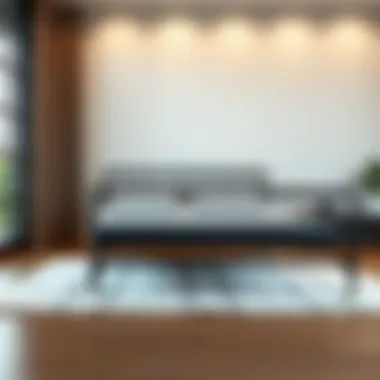 Sleek black metal bed frame showcasing minimalist design