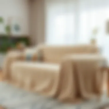 Fuzzy Sofa Cover: Comfort and Warmth Fuzzy sofa cover providing comfort and warmth