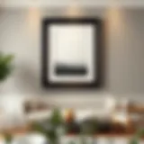 Elegant display of a floating frame showcasing artwork