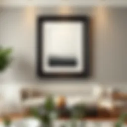 Elegant display of a floating frame showcasing artwork