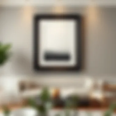 Elegant display of a floating frame showcasing artwork