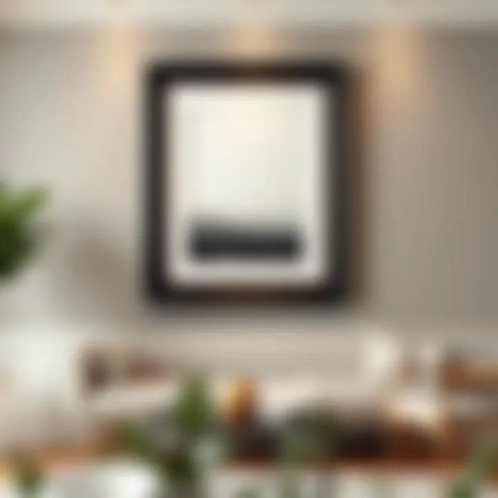 Elegant display of a floating frame showcasing artwork