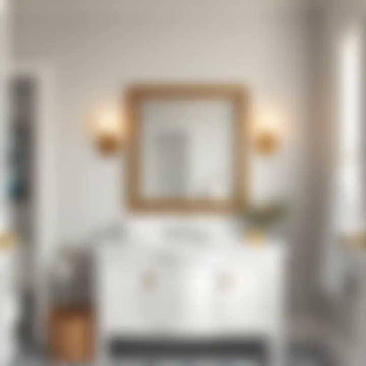 Elegantly styled wall mount vanity lights in a chic bathroom