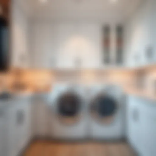 Elegant White Laundry Cabinets Elegant white laundry cabinets showcasing modern design